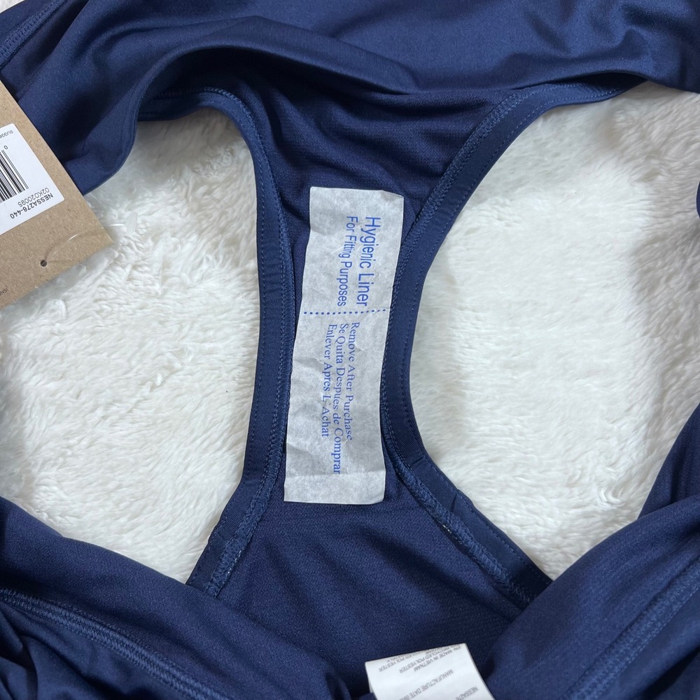 Nike Women's Swim High Waist Bikini Bottoms Navy Blue NESSA276 Plus Size 3X NEW - Picture 13 of 14